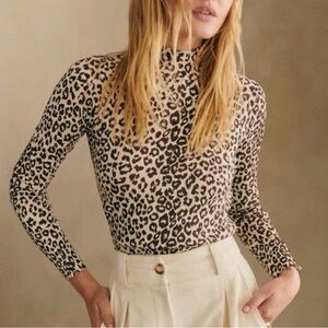 Sezane Felix Jumper Leopard Print